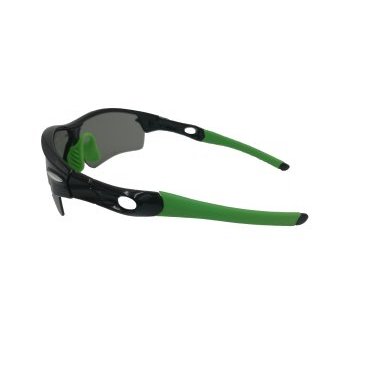 Очки велосипедные Vinca Sport, cо сменными линзами, черная оправа с зелеными вставками, VG 02 black/green