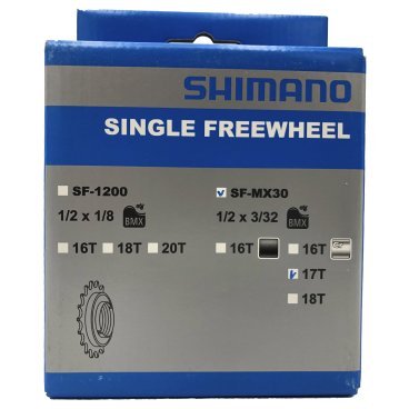 Трещотка Shimano, MX30, 17T, хромированная, 1/2X3/32   ISFMX3017