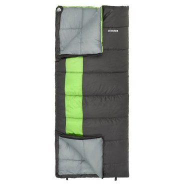 Спальный мешок TREK PLANET Dreamer, с левой молнией, серый/зеленый, 70386-L