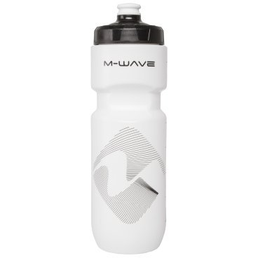 Фляга велосипедная M-Wave, пластик, 750 мл, белый/черный/белый, 340412