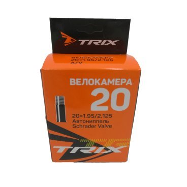 Камера велосипедная TRIX, 20x1.95/2.125 мм, автониппель, бутиловая, TBTX-20-195AV