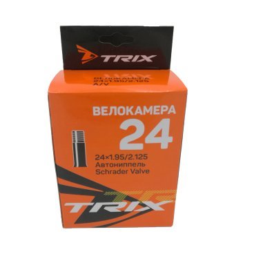 Камера велосипедная TRIX, 24x1.95/2.125 мм, автониппель, бутиловая, TBTX-24-195AV