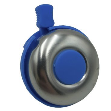 Звонок велосипедный, сталь/пластик, D=50мм, серебристо-голубой, 00-170712