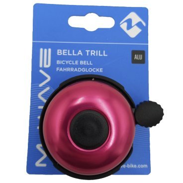 Звонок велосипедный M-Wave, алюминий/пластик, D=53 мм, черно-розовый, 5-420158