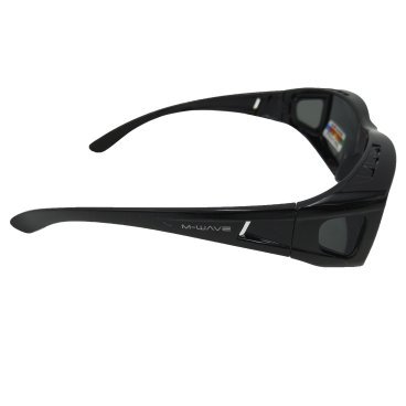 Очки велосипедные M-WAVE RAYON FIT OVER, поляризационные, UV 400, поверх очков с диоптриями, черные, 5-710168