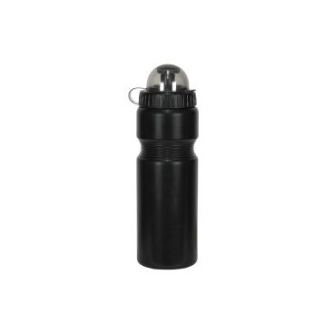 Велофляга STARK DL-600C, 750 мл, пластик, с клапаном, черный, DL-600C
