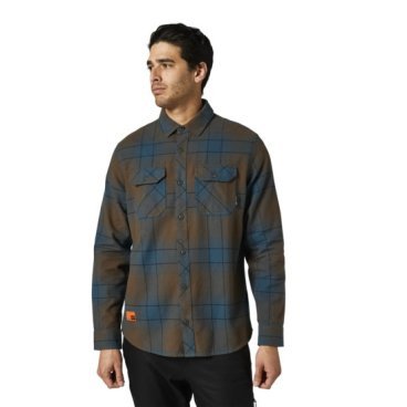 Рубашка Fox Traildust 2.0 Flannel, Slate, Blue 2021, 28857-098