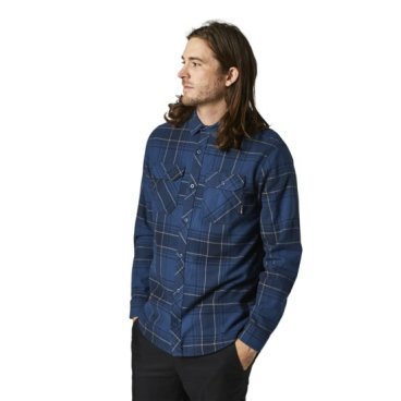 Рубашка Fox Traildust 2.0 Flannel, Dark Indigo, 2021, 28857-203