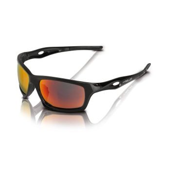 Фото Очки велосипедные XLC Sunglasses Kingstone SG-C16, Frame black, lenses red mirror coated, 2500158050