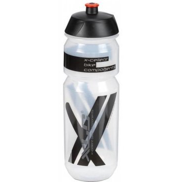Фляга велосипедная XLC WB-K03 Drink bottle, 750ml, transparent/black, 2503231800
