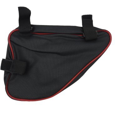 Сумка под раму велосипеда Vinca Sport, карман для телефона внутри сумки,270*220*65мм, красный кант, FB 05-1 red