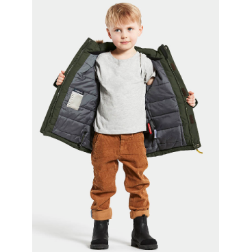 Куртка детская зимняя DIDRIKSONS KURE KIDS PARKA, тёмно-зелёный, 503826