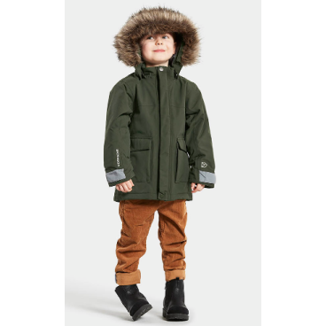 Куртка детская зимняя DIDRIKSONS KURE KIDS PARKA, тёмно-зелёный, 503826