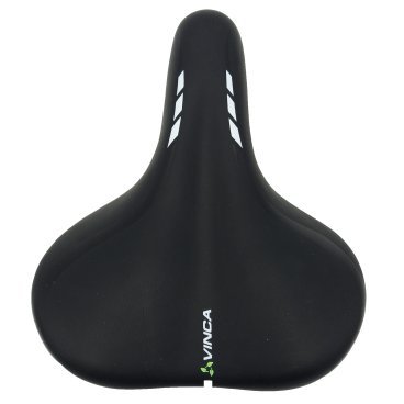 Седло велосипедное VINCA SPORT, 260*200мм, GEL, комфортное, черное, VS 108 gel