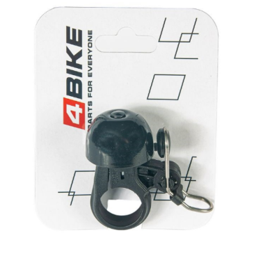 Велозвонок 4BIKE BB3309, медь, D-33 мм, черный, ARV100020