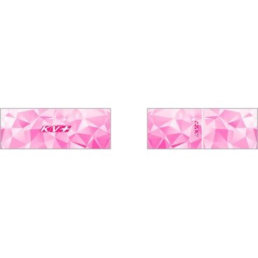 Повязка гоночная KV+ TORNADO, белый\розовый, 22A03.101