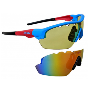 Очки велосипедные KV+ TICINO Glasses, blue\red, 2 lens, SG14.12