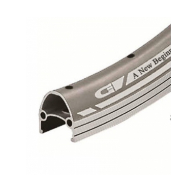 Обод велосипедный Vinca Sport 26”, 36H*14G, двойной, алюминий, защитная полоса, серебристый, GJD 26C (36H) silver