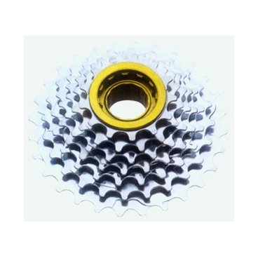 Трещотка велосипедная Tri-DIAMOND, индексная, 7 скоростей, 14-28Т, хром, FW 7SI silver