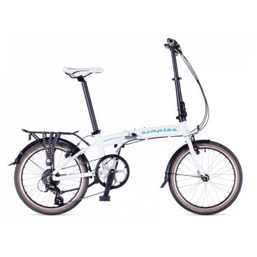 Фото Рама велосипедная AUTHOR, алюминиевая, складная, с замком, для Simplex 2015, белая, 8-2015002