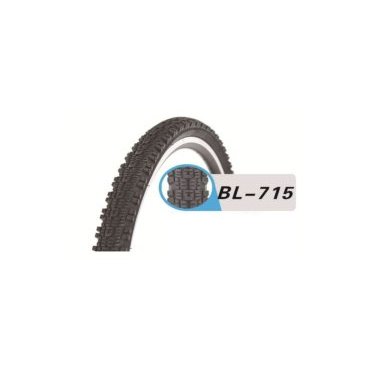 Покрышка велосипедная TRIX, 24"х 2.125 (57-507), TXBL-715, горная, средняя, черная, BL-715 BLACK