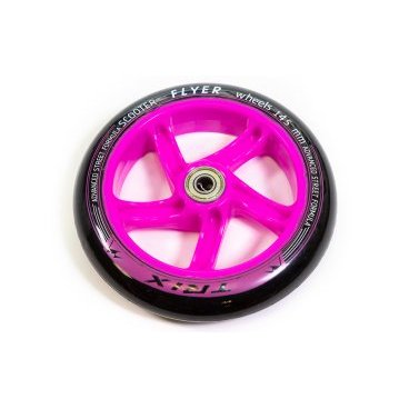 Колесо - 145 мм, для самокатов, с подшипниками ABEC 7 , розовое, 145 мм(pink)