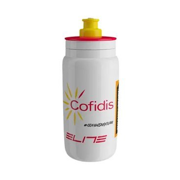 Фляга велосипедная Elite Fly COFIDIS, 550 мл, белый, EL01604783