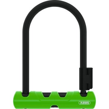 Велозамок ABUS Ultra Mini 410/150HB 140х80мм, скоба, 14мм, на ключ, класс защиты 8/15, 755гр, черно-зеленый, 05-0034594