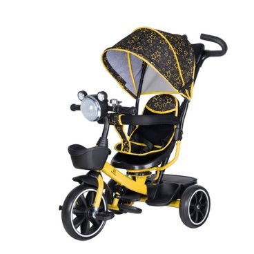 Велосипед Farfello, детский, трехколесный, (2022), желтые/синие/красные звезды, AX-25
