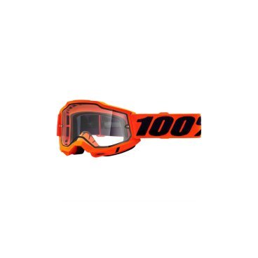Веломаска 100% Accuri 2 Enduro, Goggle Neon Orange / Clear Dual Lens, 50015-00004