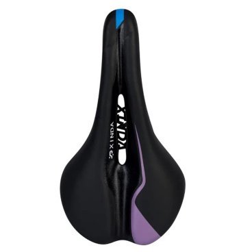 Седло велосипедное Xinda XD-860-01А, 270х145, черный/фиолетовый, 23019