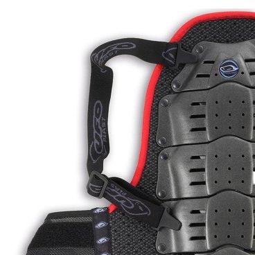 Велозащита спины NIDECKER 2019-20 Back Support With Body Belt (< mt. 1,65), взрослая, Black/Red, SK09097