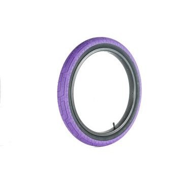 Фото Велопокрышка COLONY, 20 x 2.2", Grip Lock Tyre - Steel Bead, цвет Purple Tread/Black Wall, 03-002101