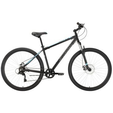 Горный велосипед Stark Respect 29.1 D Microshift, 29", черный/синий, 2022, HQ-0005281