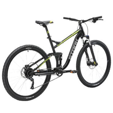 Горный велосипед Stark Tactic FS 29.5 HD, 29", черный/зеленый, 2022
