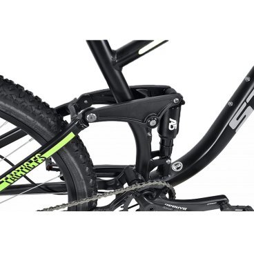 Горный велосипед Stark Tactic FS 29.5 HD, 29", черный/зеленый, 2022