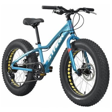 Детский велосипед Stark Rocket Fat 20.1 D, 20", голубой/белый, 2022, HQ-0009504