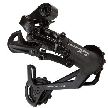 Переключатель для велосипеда SRAM X4, задний, длинная лапка, 7-9 скоростей, 1:1 SHIFTER, чёрный, ZSR22356