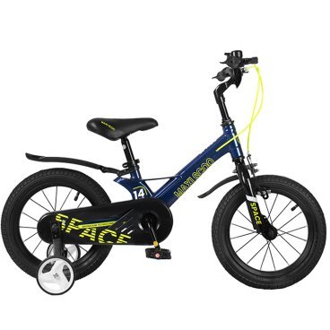 Детский велосипед Maxiscoo Space, 14", Стандарт Плюс, синий/фиолетовый, 2022