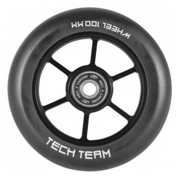 Колесо для самоката Tech Team X-Treme, 100*24 мм, 6RT, черный, 067370