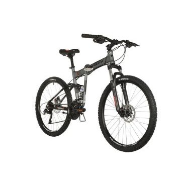Фото Складной велосипед FOXX 26" ZING F2 серый, алюминий, размер 18", 2021