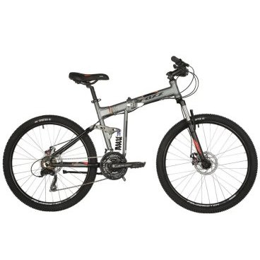 Складной велосипед FOXX 26" ZING F2 серый, алюминий, размер 18", 2021