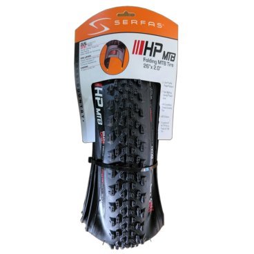 Фото Покрышка велосипедная SERFAS, 26x2.0, HP F-003, складная, 60TPI, кевларовая антипрокольная защита, в торговой упаковке