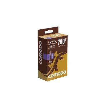 Велокамера COMODO, 700 x 23/28C (23/28 - 622), FV 48мм, бутиловая, TBCM70023FV48BT