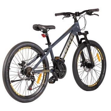 Подростковый велосипед Maxiscoo "Cord Horizon", 24", 21 скоростей, серый матовый, 2023