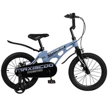 Детский двухколесный велосипед Maxiscoo "Cosmic", Стандарт, с приставными колесами, 16", 2023, MSC-C1626