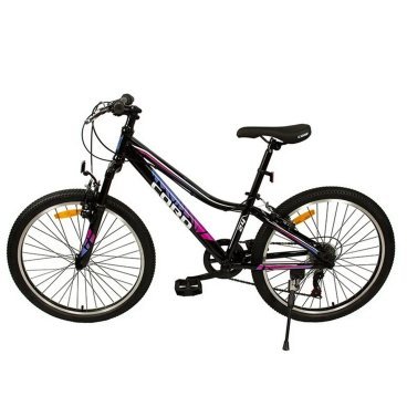 Детский велосипед Maxiscoo "Cord Mint", городской,  24", 7 скоростей, черный, 2023, CRD-STD2401