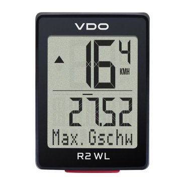 Велокомпьютер VDO R2 WL, 10 функций, беспроводной (Германия), 4-64025