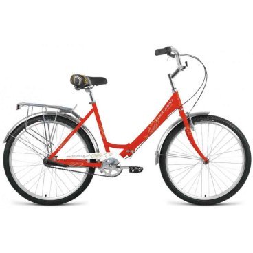 Велосипед складной FORWARD SEVILLA 26 3.0, рост 18.5", красный матовый/белый, 2020-2021