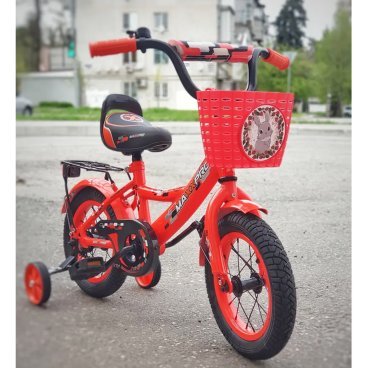 Велокорзина Vinca Sport "Bunny", детская, на руль, 200x150x130 мм, красная, P 06 Bunny